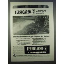1946 Carborundum Ferrocarbo-S Deoxidizing Agent Ad