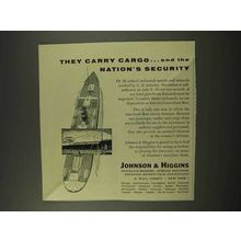 1956 Johnson & Higgins Insurance Ad - They Carry Cargo