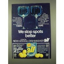 1973 Dishwasher All Detergent Ad - We Stop Spots Better