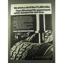 1974 Sears Steel-Belted Radial Tires Ad - Exceed Safety