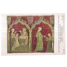 EDUCATION OF VIRGIN English 14th C. unused postcard Victoria & Albert Museum =