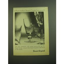 1968 Stuart Crystal Ad - What makes Stuart Crystal so pure?