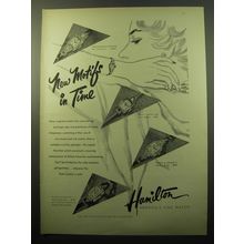 1950 Hamilton Watches Ad - New Motifs in time