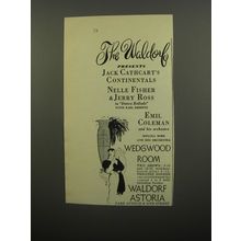 1951 Waldorf Astoria Hotel Ad - Jack Cathcart's Continentals