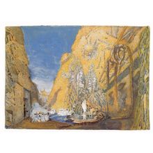 Le Dieu Blue Indian Ballet With Snakes Tortoises Russia London Painting Postcard