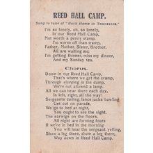 Reed Hall Camp Colchester Military Song Old War Postcard