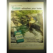 1957 Salem Cigarettes Advertisement - A new idea in smoking!