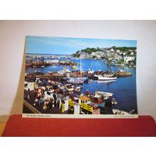 THE HARBOUR, BRIXHAM, DEVON unused postcard by John Hinde dated April 1984 =