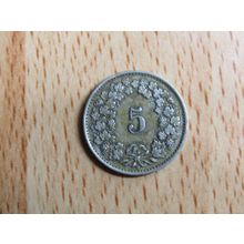 Switzerland 1931 5 Rappen Coin