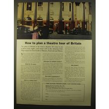 1961 British Travel Association Ad - How to plan a theatre tour of Britain