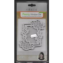 Tonic Studios. Peony Window Die Set. Die Cutting Cardmaking Scrapbooking Crafts