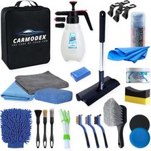 Car Wash Cleaning Kit, Manual Foam Sprayer, Premium Brushes, Professional Interi