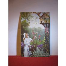 ALL IN A GARDEN FAIR unused antique postcard, Raphael Tuck & Sons 'Oilette' (a)=