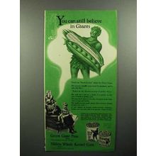1946 Green Giant Peas and Niblets Corn Ad - Believe