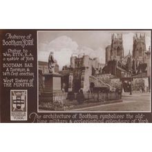 Yorkshire Bootham Bar Minster Norman History Statue Military Real Photo Postcard