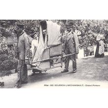 Bourbon L'Archambault Chaise A Porteurs Porters Porter Old French View Postcard
