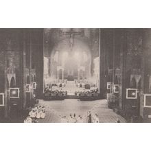 The Archbishop In Prayer Tracing Alphabets Praying Religious Vintage Postcard