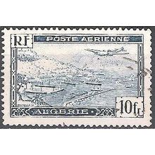 Algérie 1946 Michel 252 O Cote (2005) 0.20 € Avion et port d'Alger Cachet rond