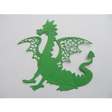 6 x Tattered Lace Die Cuts Dave The Dragon in Green