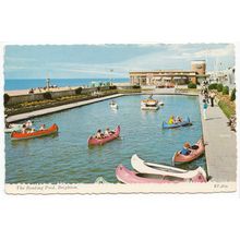 The Boating Pool Brighton East Sussex 1972 Postcard 4829