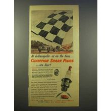 1946 Champion Spark Plugs Ad - George Robson