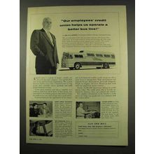 1956 Credit Union Ad - Trailways Bus