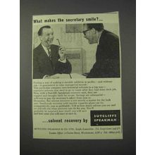 1959 Sutcliffe Speakman Recovery Unit Ad - Smile