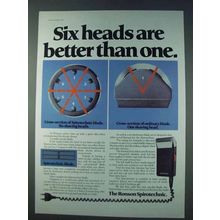 1978 Ronson Spirotechnic Razor Ad - Six Heads Better