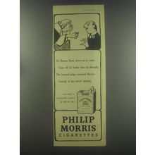 1954 Philip Morris Cigarettes Ad - Sir horace Hoot, divorced in court came off