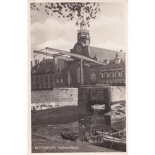 Aelbrechtskolk Rotterdam Deserted Boats Real Photo Dutch Postcard