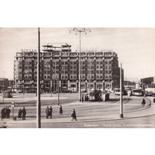 Stationsplein Bus Central Station Rotterdam Dutch Real Photo Postcard