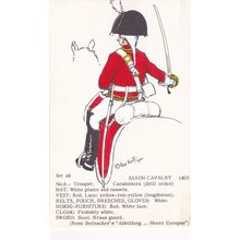 Saxon Cavalry Carabiniers Trooper Regiment Napoleonic War PB Postcard