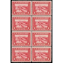 398, Mint VF NH Large Block of Eight Stamps Cat $280.00 - Stuart Katz