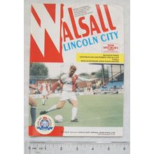 1993 programme Walsall v. Lincoln City, 20/11