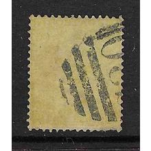 GB 1867-80 QV 9d WMK SPRAY ROSE PLATE 4 USED SG110/1 VERY PALE STRAW