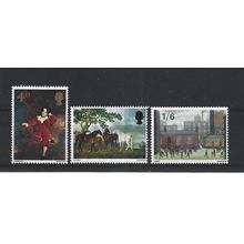 GB.British Paintings (1st series) set of 3.Mounted Mint.Jul25b