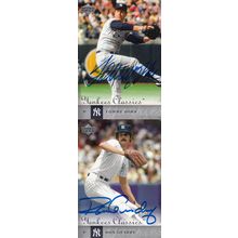 TOMMY JOHN & RON GUIDRY AUTO 2004 NEW YORK YANKEES HOF WORLD CHAMPION PITCHERS