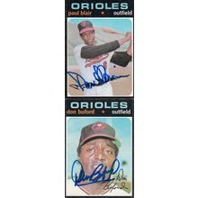 PAUL BLAIR & DON BUFORD AUTO 1971 BALTIMORE ORIOLES HOF WORLD CHAMPION PLAYERS