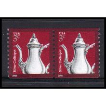 3759 3c Silver Coffeepot Very Fine MNH Pair KA9315