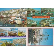 Brixham Harbour 4x Boat Marine Mint Postcard s
