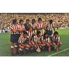 Athletico Madrid 1970s European Football Squad Postcard