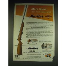 1948 Marlin 80-DL Repeating Rifle Ad - More sport for your money