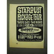 1964 Stardust Hotel Ad - Package Tour