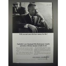 1965 Equitable Insurance Ad - Will Have Money for Life?