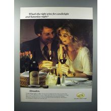 1980 Almaden Cabernet Sauvignon Wine Ad - Candlelight