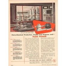 NEW YORK AIR BRAKE COMPANY 1955 petro-chemical production vintage ad