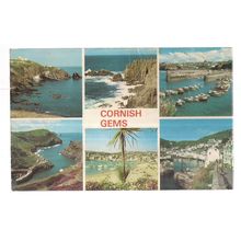 multiview, CORNISH GEMS, CORNWALL. used postcard by Jarrold 1973 postmark =
