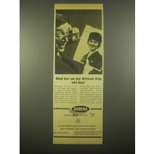 1966 Sabena Airlines Ad - Shot her on my African trip, old boy
