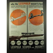 1952 Leupold Scopes and Mounts Ad - Why the Leupold mount is best