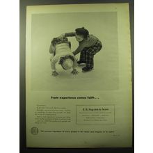 1950 E.R. Squibb & Sons Ad - From experience comes faith